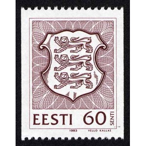 Eesti - 1993 Eesti vapp, 60s rullimark, **