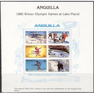 Anguilla - Lake Placid 1980, SPECIMEN **