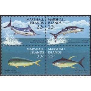 Marshall Islands - merefauna, kalad 1986, **