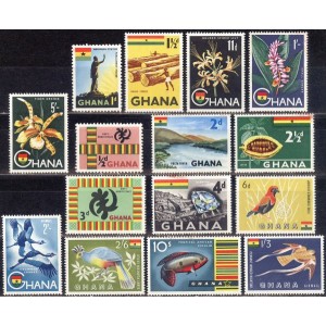Ghana - lilled, linnud, kala, maastik 1959, **