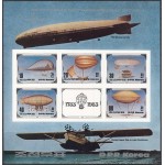 Põhja-Korea - zeppelinid 1982, lõigatud plokk**