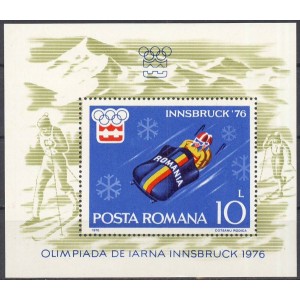 Rumeenia - Innsbruck 1976 olümpia, plokk **
