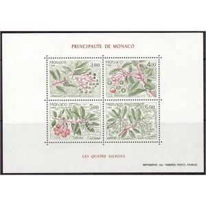 Monaco - neli aastaaega, taimed 1986, plokk **