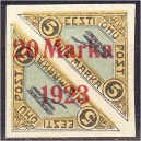 Eesti 1923, Õhupost ületrükk 20m, (karmiinp.) *