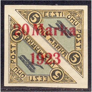 Eesti 1923, Õhupost ületrükk 20m, (karmiinp.) **