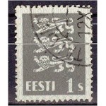 Eesti 1940 Vapilõvi, paks hall paber (I), templiga